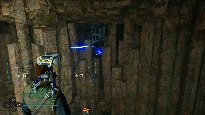 Before you jump off the platform discussed above, look at the chest below - Jedi Survivor: Rift age - list of secrets - Koboh - Star Wars Jedi Survivor guide