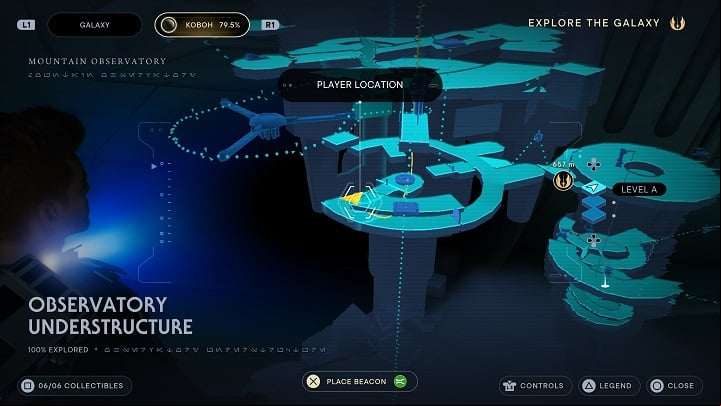 A little further on is another elevator, which will take you down to a corridor - go right to reach another elevator, through which you will get to the Rift age thus unlocking a shortcut - Jedi Survivor: Rift age - list of secrets - Koboh - Star Wars Jedi Survivor guide