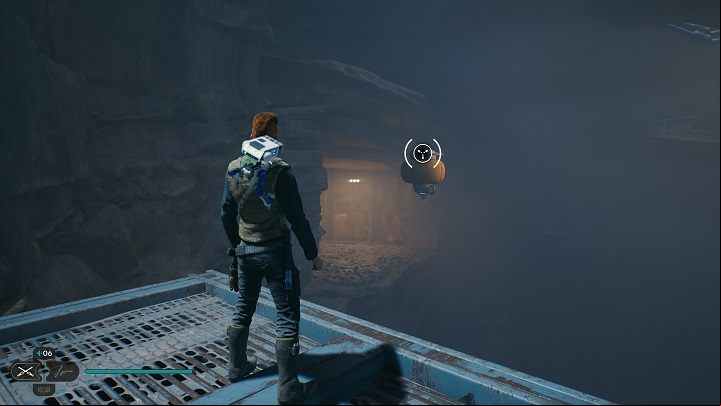 At the end, you will have to use a grappling hook to land safely - Jedi Survivor: Marl Cavern - list of secrets - Koboh - Star Wars Jedi Survivor guide