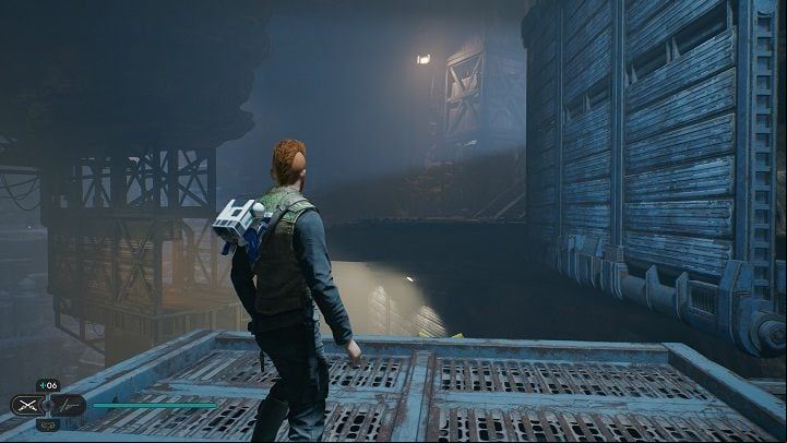 After a series of walls to run, you will have to use a rope with a hook to land - Jedi Survivor: Imperial Post 8L-055 - list of secrets - Koboh - Star Wars Jedi Survivor guide