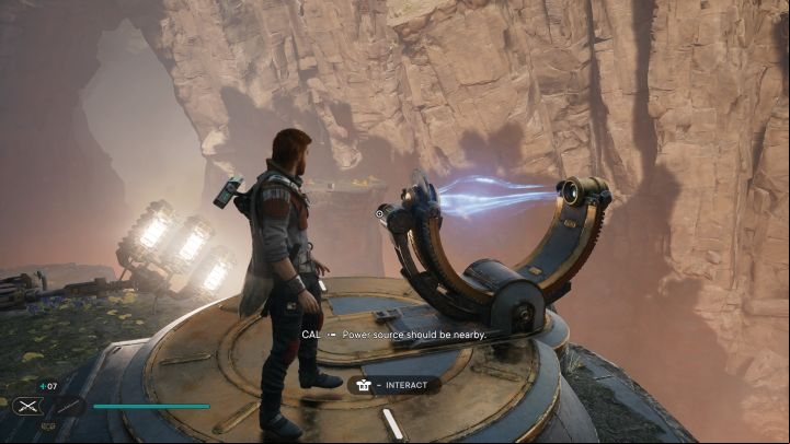 A linear travel route will lead you to the Devastated Settlement meditation point - Jedi Survivor: Orb coupler puzzles in the Devastated Settlement - Puzzles - Star Wars Jedi Survivor guide