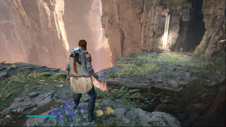 Jump to the adjacent shelf (above the meditation point) - Jedi Survivor: Orb coupler puzzles in the Devastated Settlement - Puzzles - Star Wars Jedi Survivor guide