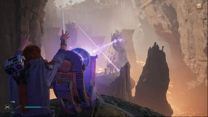 You can already approach the orb coupler and direct the energy flow to the second barricade - Jedi Survivor: Orb coupler puzzles in the Devastated Settlement - Puzzles - Star Wars Jedi Survivor guide