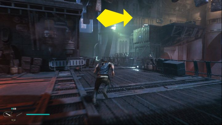 Continue walking in the direction shown in the image above - Star Wars Jedi Survivor: Coruscant - walkthrough - Walkthorugh - Star Wars Jedi Survivor guide