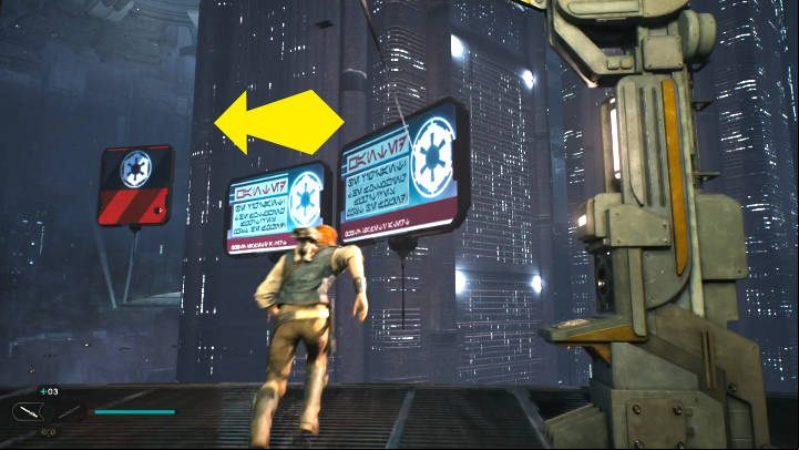 Using the help of BD-1, activate the zipline - Star Wars Jedi Survivor: Coruscant - walkthrough - Walkthorugh - Star Wars Jedi Survivor guide