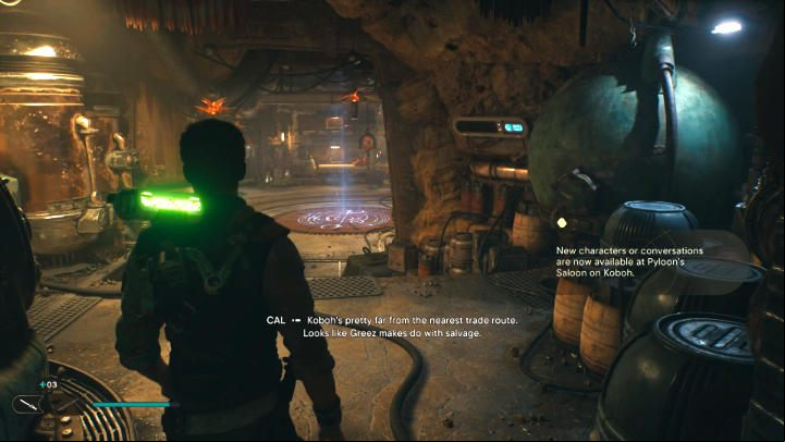After the cutscene, go down to the basement, where Greez has prepared a room for Cal, where you will find, among other things, a meditation point - Star Wars Jedi Survivor: Find Greez - Walkthorugh - Star Wars Jedi Survivor guide