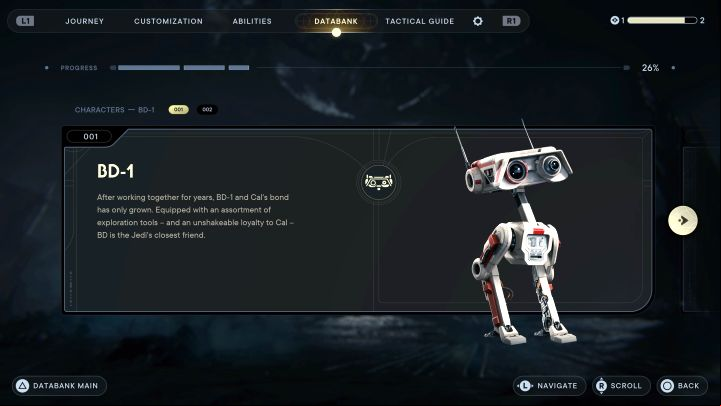 The friendly droid has appeared in Jedi Fallen Order - Star Wars Jedi Survivor: List of all companions - Basics - Star Wars Jedi Survivor guide