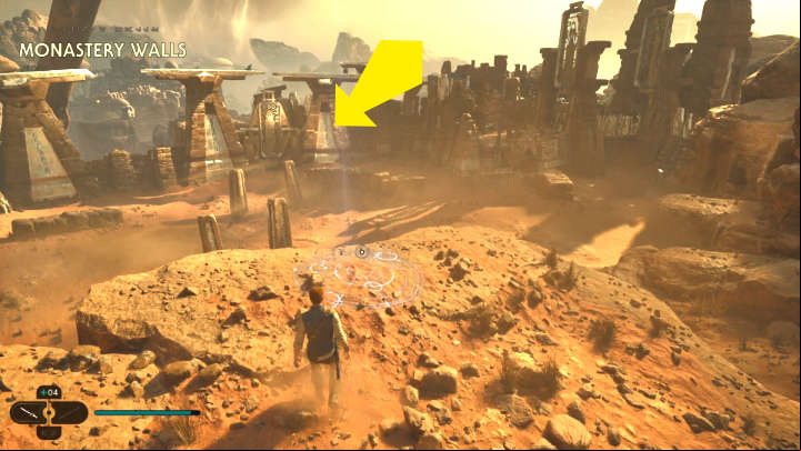 You will reach a meditation point - Star Wars Jedi Survivor: Meet Cere on Jedha - Walkthorugh - Star Wars Jedi Survivor guide