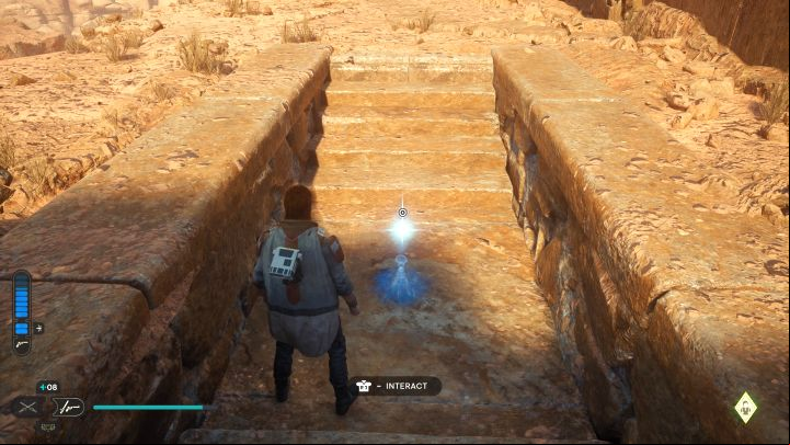 First you have to solve the Path of Persistence puzzle - we described it in detail in Puzzles chapter of the guide - Jedi Survivor: Path of Persistence on Jedha - list of secrets - Jedha - Star Wars Jedi Survivor guide