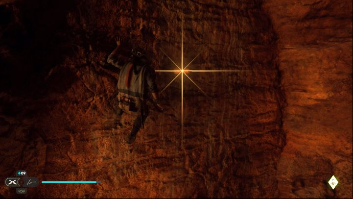 Start where you found the chest - the previous secret - Jedi Survivor: Desert Ridge on Jedha - list of secrets - Jedha - Star Wars Jedi Survivor guide