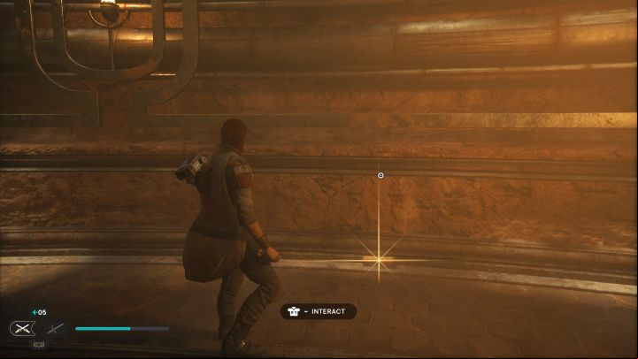 The Jedha Scrollis in the same room where you solve the mandatory puzzle of opening the gate in the Buried Refuge - Jedi Survivor: Buried Refuge on Jedha - list of secrets - Jedha - Star Wars Jedi Survivor guide