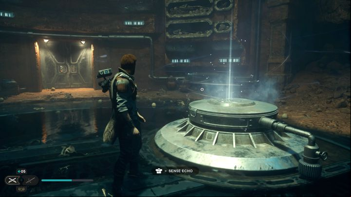 The secret is in the round room, which you will reach shortly after completing the puzzle of opening the gate - Jedi Survivor: Buried Refuge on Jedha - list of secrets - Jedha - Star Wars Jedi Survivor guide