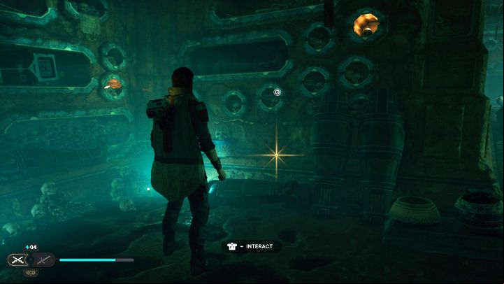 Treasure #1 (Jedha Scroll) is in the initial area of the crypt - Jedi Survivor: Crypt of Uhrma on Jedha) - list of secrets - Jedha - Star Wars Jedi Survivor guide