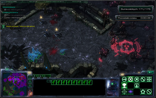You will be a few units short o 175 and you can choose to which part of the map you want to head (5) - Covert Ops - Challenges - StarCraft II: Wings of Liberty - Game Guide and Walkthrough