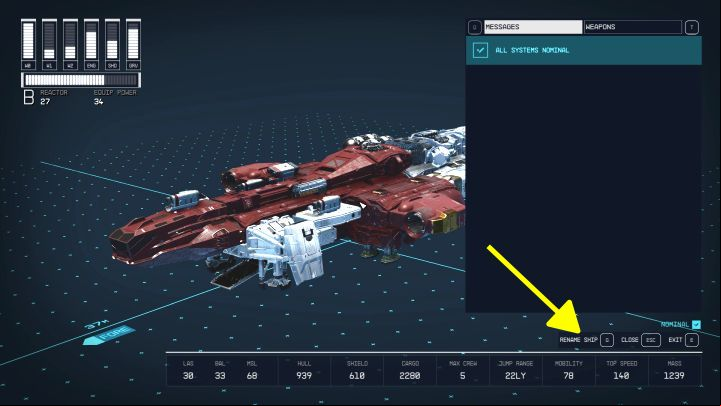 2 - Starfield: How to rename a ship? - Ship - Starfield Guide