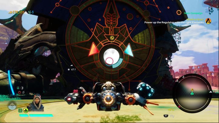One shows the charge level of the core at high temperature and the other at low temperature - Warden Spires on Haven planet in Starlink Battle for Atlas - Haven - Starlink Battle for Atlas Guide