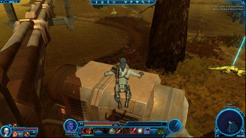 Now you need to perform a second jump, a little easier, but you can still fall - Galactic History 02 (+2 Presence) - Datacrons - Star Wars: The Old Republic Game Guide