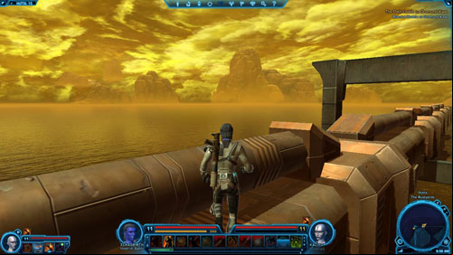 When you reach the place where you can jump on the middle of the pipe - do it and run forward - Galactic History 02 (+2 Presence) - Datacrons - Star Wars: The Old Republic Game Guide