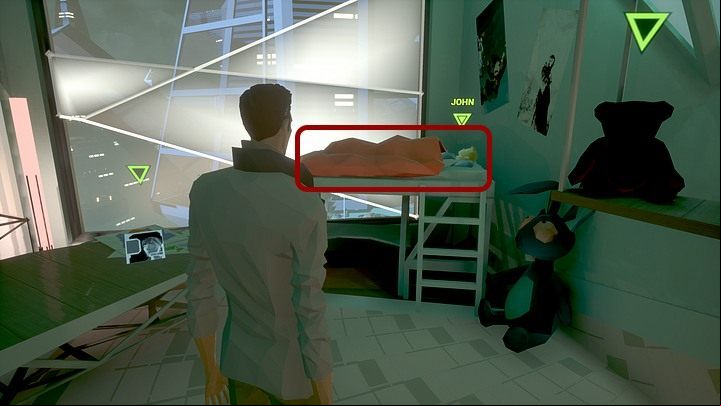 Go to Johns room - Tuesday, City5 Central, Adam Newmans apartment 4th visit - Chapter three - State of Mind Game Guide