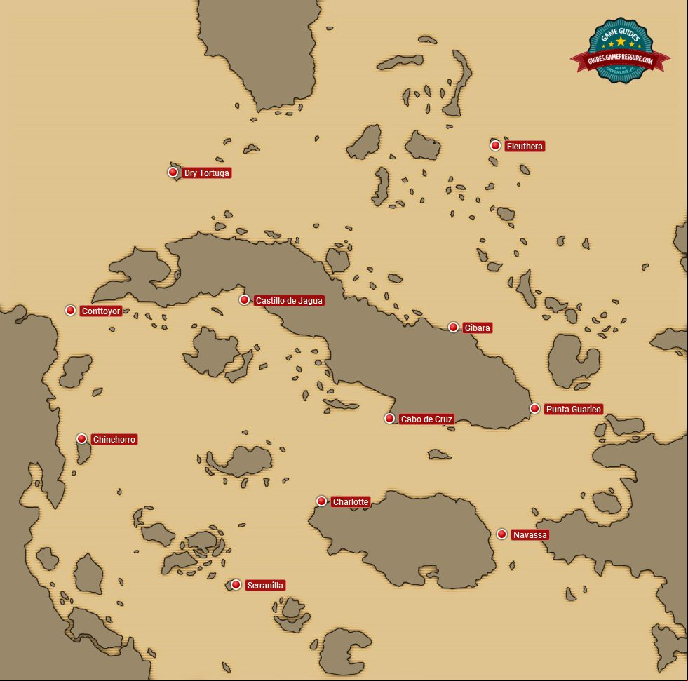 World Map - Forts - Assassin's Creed IV: Black Flag World Map - Forts - Assassin's Creed IV: Black Flag