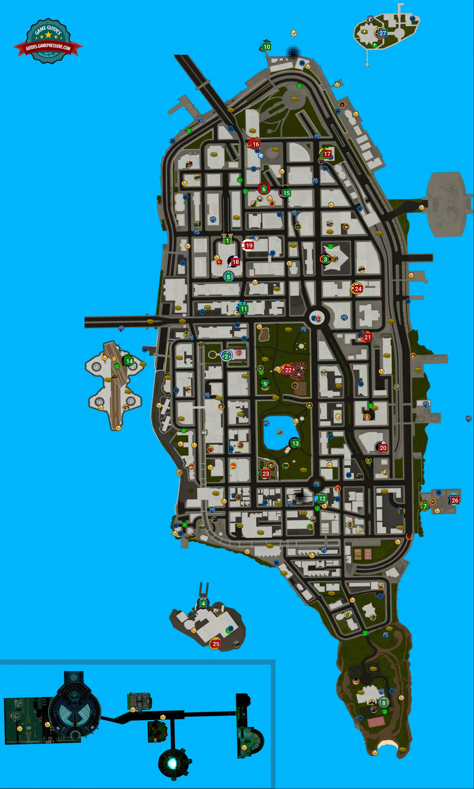 LEGO Marvel Super Heroes Map - Important Locations LEGO Marvel Super Heroes Map - Important Locations