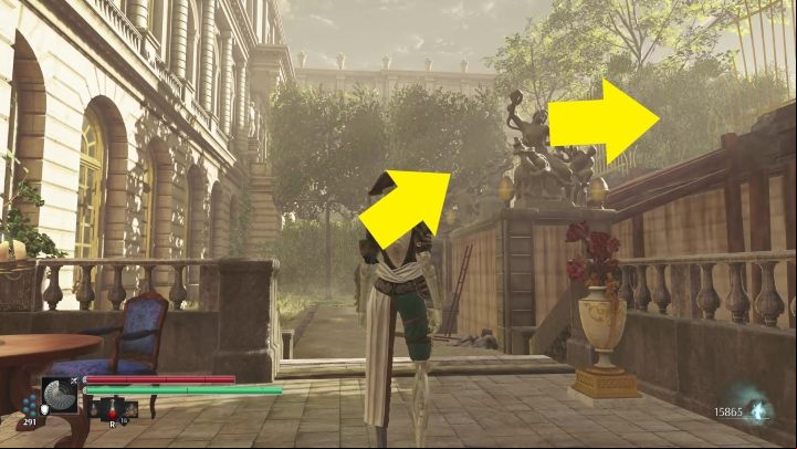 Go to the upper level of the park - Steelrising: Checkmate - walkthrough - Main missions - Steelrising Guide, Walkthrough