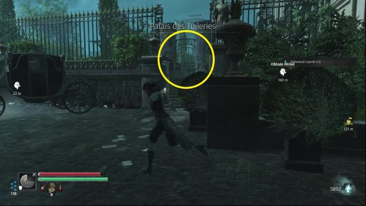 There's no need to enter the palace, however - Steelrising: The lanterns of the dead - walkthrough - Side missions - Steelrising Guide, Walkthrough