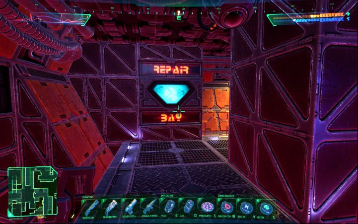 You must return to Maintenance - use elevators to go back down the station - System Shock Remake: Repairing the Subsystem Relay 428 - puzzle description - Puzzles - System Shock Remake Guide