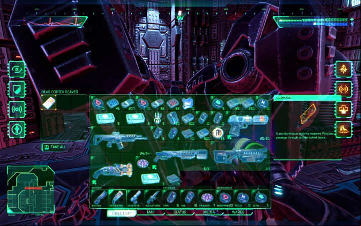 The keycard is available on the last deck - Bridge - System Shock Remake: All Keycards - Secrets and Collectibles - System Shock Remake Guide