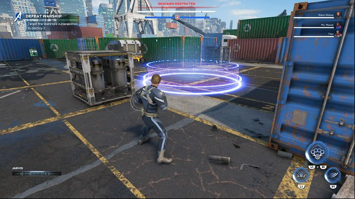 The force field generator is located on top of the ship - Marvels Avengers: Mayhem over Manhattan, walkthrough - Eastern seaboard - Marvels Avengers Guide