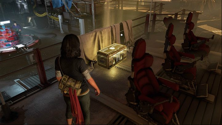 Descend the stairs on the right and walk forward - Marvels Avengers: Hello old friend, walkthrough - Helicarrier - Marvels Avengers Guide