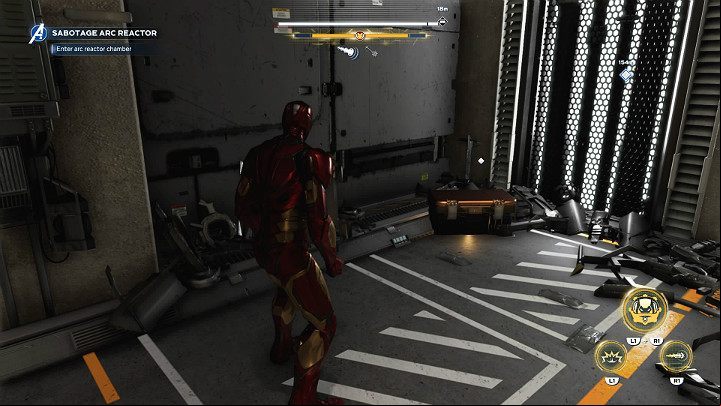 Then go towards the 4th switch and continue walking straight through the corridor - Marvels Avengers: Alone against AIM, walkthrough - Eastern seaboard - Marvels Avengers Guide