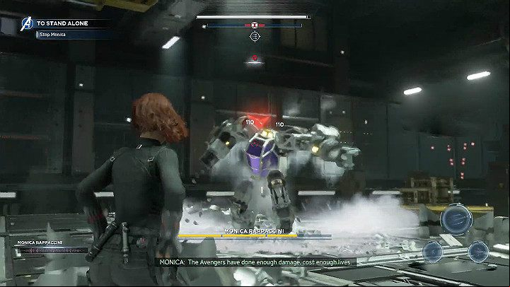 After a while, Monica will reappear - Marvels Avengers: Monica Rappaccini boss - how to beat? Walkthrough - Bosses - Marvels Avengers Guide