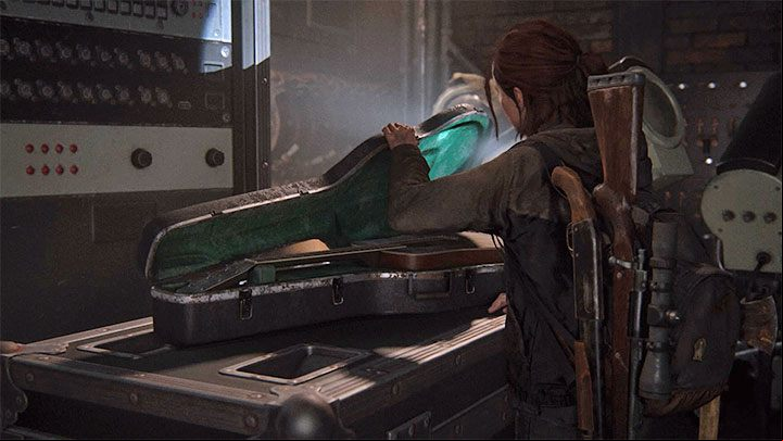 The second location with a guitar and mini-game is The Theatre building - The Last of Us 2: When is playing a guitar available? - Campaign and exploration - The Last of Us 2 Guide
