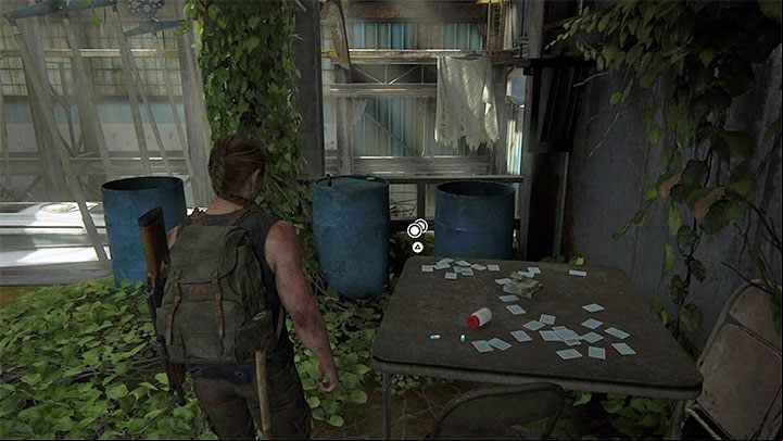 The bottom of the ladder will allow you to get to the top floor of the hanger - The Last of Us 2: On Foot - collectibles, artefacts, coins - Seattle Day 1 - Abby - The Last of Us 2 Guide