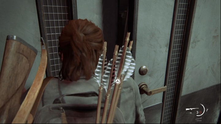 When you finally catch up with Nora, you two will start fighting - keep pressing the Square button quickly to win - The Last of Us 2: St. Marys Hospital, Seattle Day 2 Ellie walkthrough - Seattle Day 2 - Ellie - The Last of Us 2 Guide