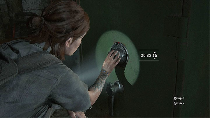 The safes code is 30-82-65 - The Last of Us 2: Safe combinations - Seattle, Day 2 Ellie - Safes - The Last of Us 2 Guide