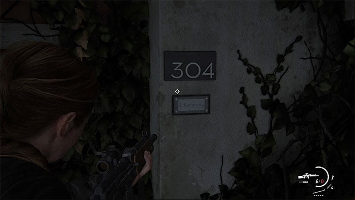 The combination to the safe combines numbers from two flats - the one where you started exploring the block (302) and the neighboring one belonging to the woman mentioned in the note (304) - The Last of Us 2: Safe combinations - Seattle, Day 2 Abby - Safes - The Last of Us 2 Guide