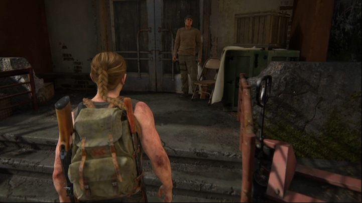 Follow Manny inside - TLoU2: The Forward Base/The Aquarium, Seattle Day 1 Abby walkthrough - Seattle Day 1 - Abby - The Last of Us 2 Guide