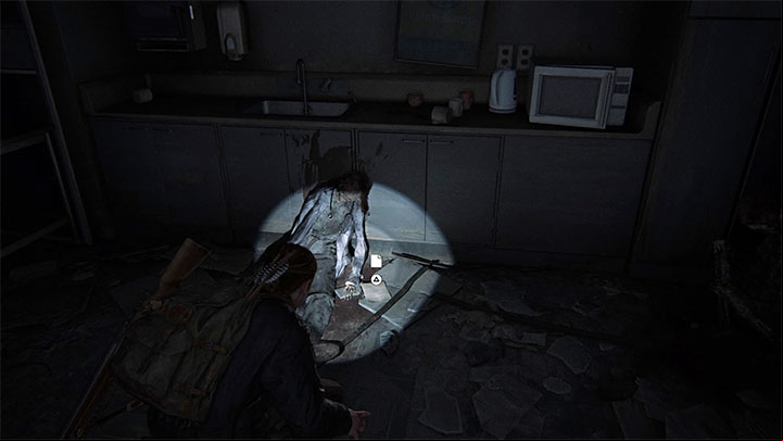 Youll find the document near the dead body in the kitchen area - The Last of Us 2: Ground Zero - collectibles, artefacts, coins - Seattle Day 2 - Abby - The Last of Us 2 Guide