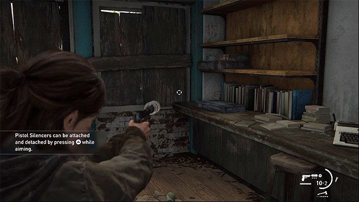 The silencer can only be installed on the pistol - it will not match any other type of firearms - The Last of Us 2: How to get gun silencer? - Combat - The Last of Us 2 Guide