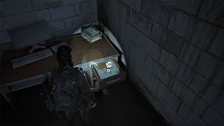 In the partially flooded room, you will find, e - The Last of Us 2: The Flooded City - collectibles, artefacts, coins - Seattle, Day 3 - Ellie - The Last of Us 2 Guide