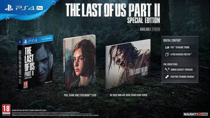 It is sold in physical form only and in addition to the game it includes - The Last of Us 2: Game versions guide - Appendix - The Last of Us 2 Guide