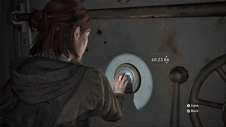 Win the confrontation and go to the room at the back of the bank where the vault is located - The Last of Us 2: How to get Shotgun? - Combat - The Last of Us 2 Guide