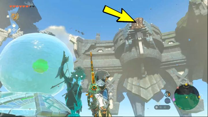 Stand in the middle part of the island and look up - Zelda TotK: Sidon of the Zora - Walkthrough - Zelda Tears of the Kingdom Guide