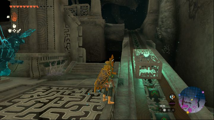 Put the box on the conveyor belt and get on it - Zelda TotK: Find the Fifth Sage - Walkthrough - Zelda Tears of the Kingdom Guide