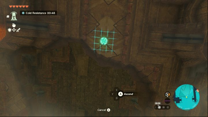Use Tulin's ability and fly with the glider to the other side of the corridor - Zelda TotK: Tulin of Rito Village - Walkthrough - Zelda Tears of the Kingdom Guide