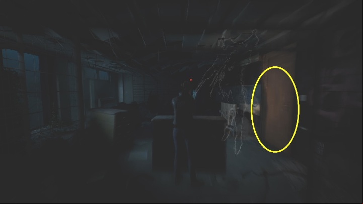 Hide behind the crate and hold your breath - The Medium: On the other side of the mirror - walkthrough - Walkthrough - The Medium Guide