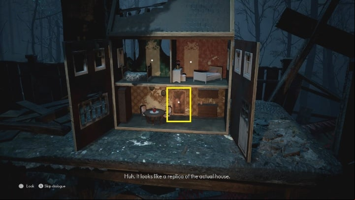 Open the dollhouse and hang the mirror from the bottom - The Medium: Thomas house - walkthrough - Walkthrough - The Medium Guide