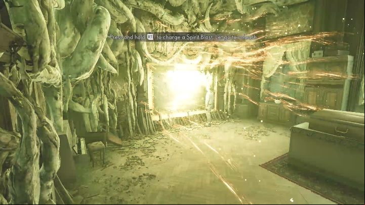 Once the energy is absorbed, you can use a spirit blast to reveal the painting - The Medium: Richards House - walkthrough - The Medium Guide